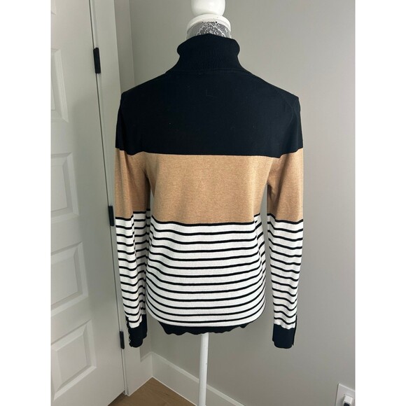 Tommy Hilfiger Sweater Stripe Turtleneck Women’s Medium M - Picture 4 of 10